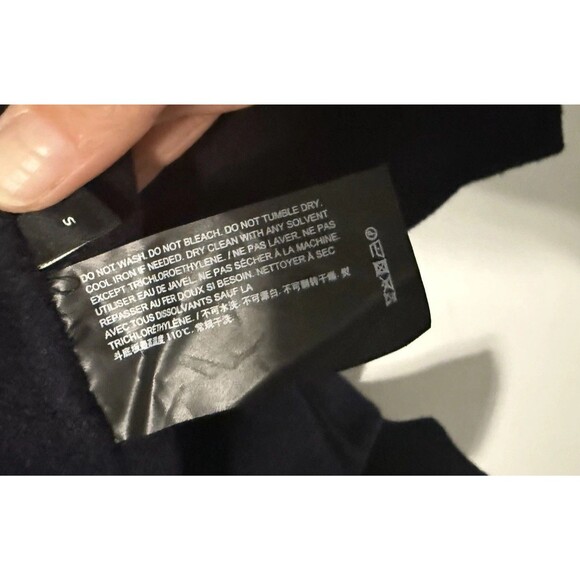 Theory Sileena Nocturne Navy Winsome 2 double face wool coat MEDIUM NWT $595 - Picture 8 of 10